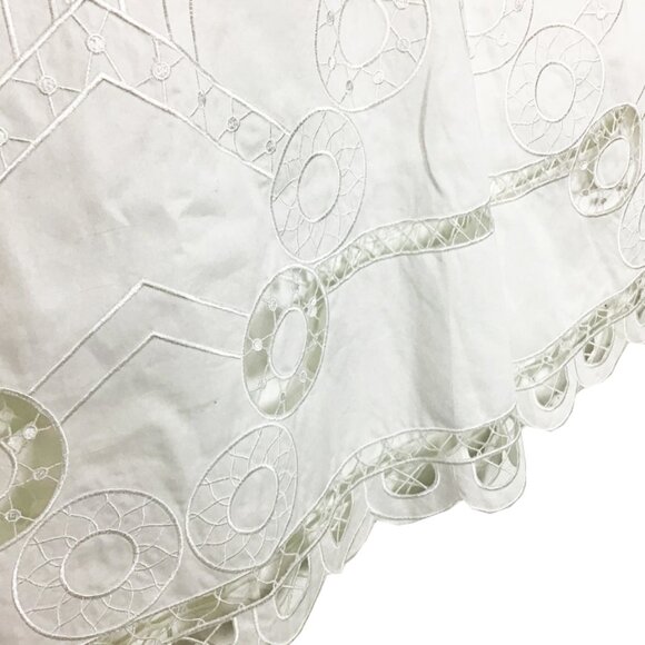 TEMPERLY LONDON Bellanca Embroidered Cotton Poplin Midi Skirt - Picture 6 of 14